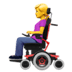 👩‍🦼 woman in motorized wheelchair display on Apple